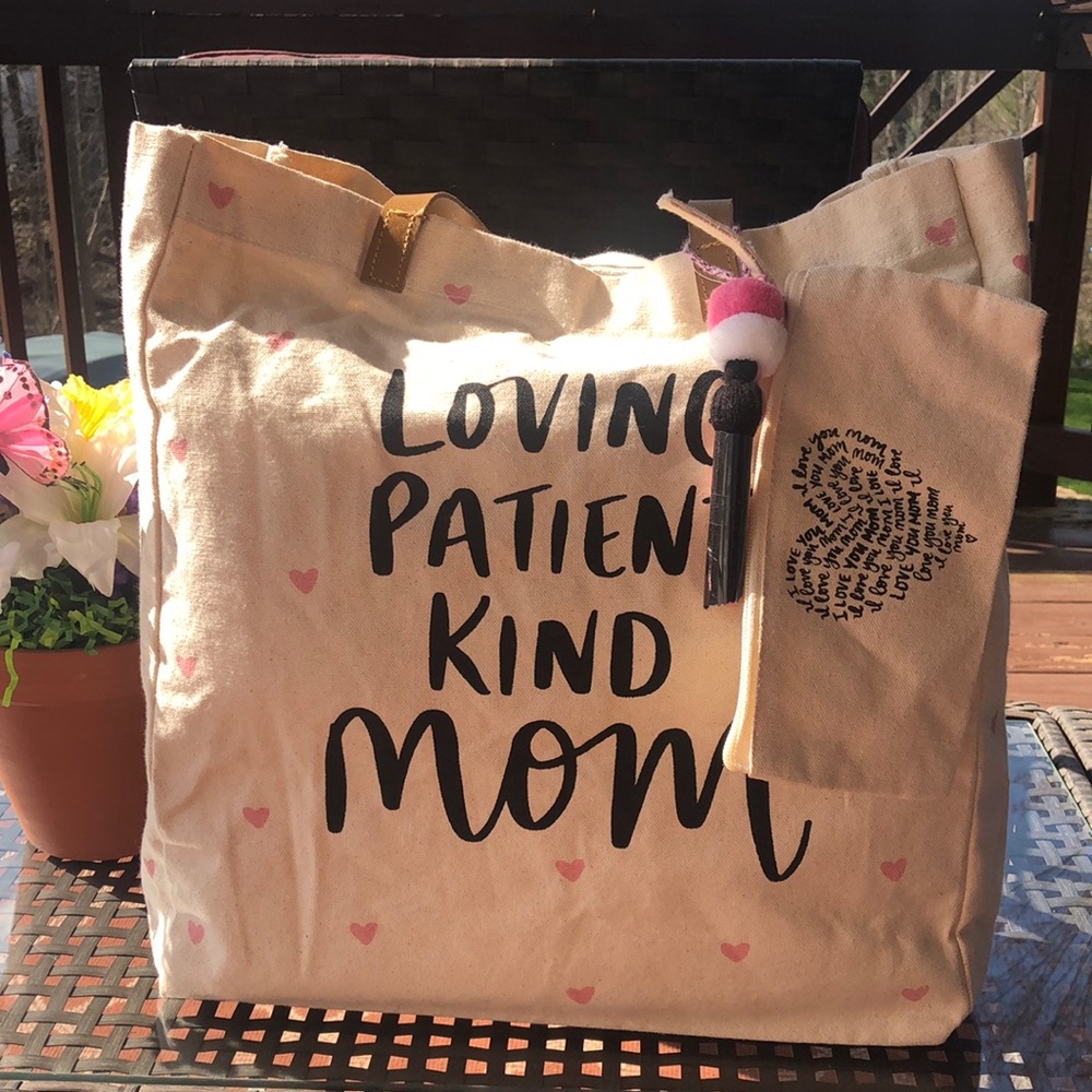 Mom Graphic Canvas Tote Bag/NWOT